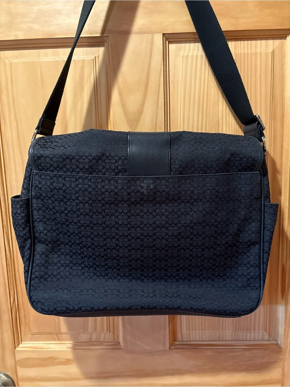Coach Signature Hudson Commuter Laptop Messenger Bag (Style F77004) men’s unisex